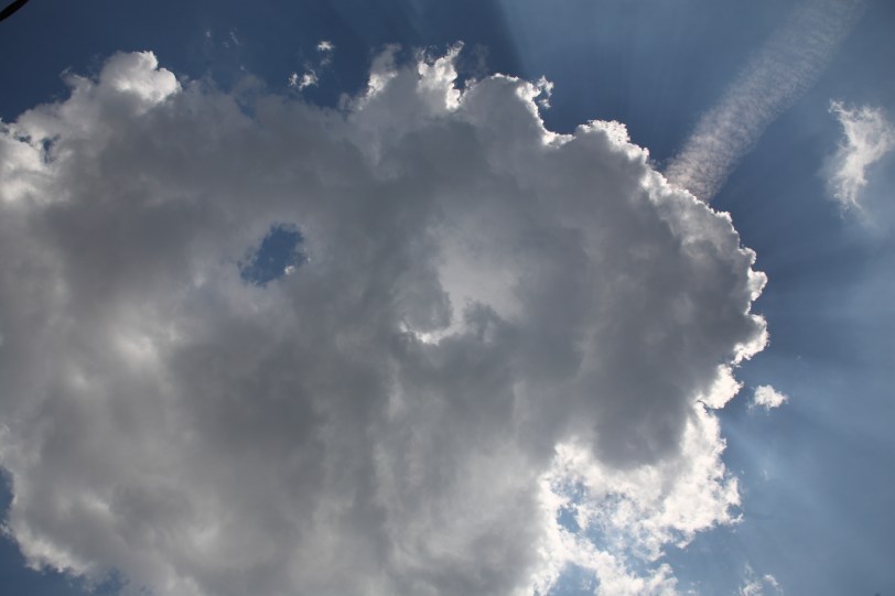 sunlit clouds in the sky