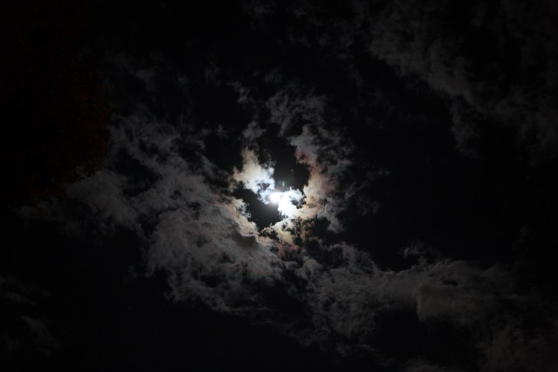 Moon and clouds