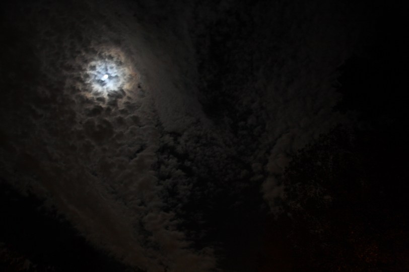 Moon and clouds