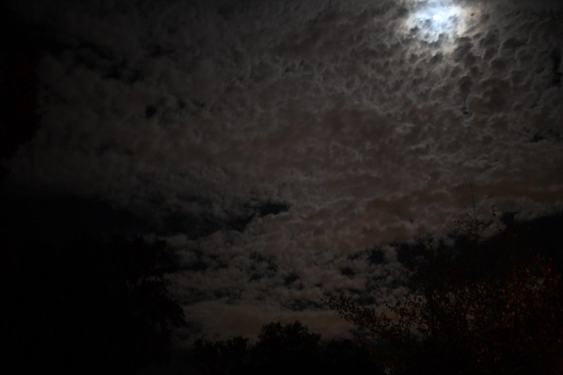 Moon and clouds