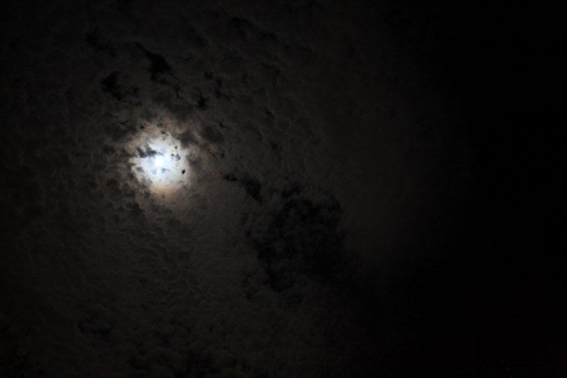 Moon and clouds